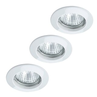 Paulmann Premium EBL Einbauleuchten Einbaustrahler Set 3 x 50W GU10 weiß starr IP44