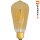 LED Rustika Filament Edison Glühbirne 6W E27 Gold extra warm 2400K ST64 Kolbenform