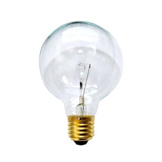 Globe Glühbirne 40W E27 KLAR G80 80mm Globelampe 40 Watt...