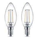 2 x Philips LED Filament LEDClassic Kerzen 2W = 25W E14...