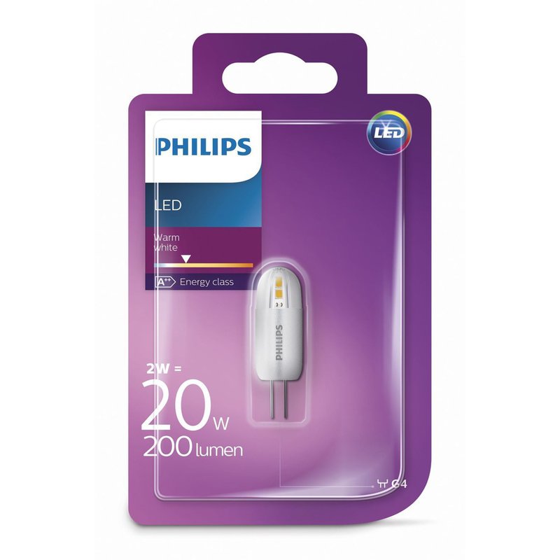 Philips LED Leuchtmittel G4 2W = 20W 12V LEDcapsule LV warmweiß 2700K