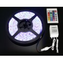 LED Strip RGB Komplett-Set 24W 5m IP65 5050SMD bunt IR Fernbedienung