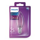 Philips LED Filament Kerze 2W = 25W E14 klar 250lm Glühlampe Glühbirne warmweiß 2700K