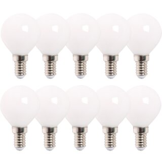 10 x LED Leuchtmittel Glühbirne Tropfen 3W E14 360° warmweiß 2700K