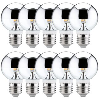 10 x Paulmann LED Mini Globe G60 Kopfspiegel 2,5W E27...