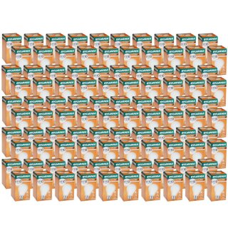 100 x Sylvania Glühbirne 100W E27 MATT Stoßfest 100 Watt...