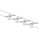 Paulmann Seilsystem Seil-Set Halogen Togo 150 4 x 35W GU5,3 12V Chrom inkl. Leuchtmittel