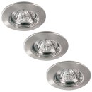 3 x Einbauleuchten Einbaustrahler Set Eisen...
