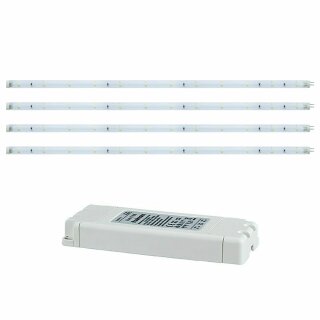 Paulmann FlatLED Basisset LED Strip 4 x 30cm Kaltweiß 5500K mit Netzteil