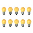10 x Tropfen Glühbirne 5W E27 Gelb Glühlampe...
