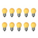 10 x Tropfen Glühbirne 5W E27 Gelb Glühlampe Deco 5 Watt Glühbirnen Kugel