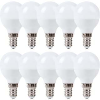 10 x LED Leuchtmittel Tropfen 7W E14 opal matt 630lm warmweiß 2700K