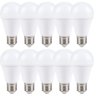 10 x LED Leuchtmittel 7W = 50W E27 opal matt 600lm warmweiß 2700K 240°