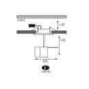 3 x Einbauleuchten Einbaustrahler Set Easy Power Quality Line 3 x 50W GU5,3 12V Halogen Chrom matt