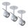 3 x Einbauleuchten Einbaustrahler Set Easy Power Quality Line 3 x 50W GU5,3 12V Halogen Chrom matt