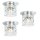 3 x Paulmann LED Einbauleuchten Quality EBL Set Glassy Cube Klar rund 3 x 1W G4 warmweiß 3000K