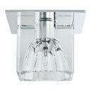 3 x Einbauleuchten Einbaustrahler Set Quality Glassy Cube 3 x 10W 12V G4 Halogen & Netzteil