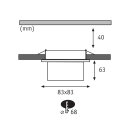 3 x Einbauleuchten Einbaustrahler Set Quality Glassy Cube 3 x 10W 12V G4 Halogen & Netzteil