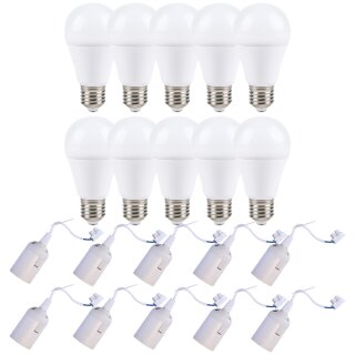 10 x LED Leuchtmittel 12W = 75W E27 1055lm warmweiß 10 x...