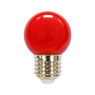 LED Leuchtmittel Tropfen Kugel 2W E27 360° ROT