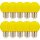 10 x LED Leuchtmittel Tropfen Kugel 2W E27 360° GELB.