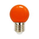 10 x LED Leuchtmittel Tropfen Kugel 2W E27 360° ORANGE