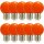 10 x LED Leuchtmittel Tropfen Kugel 2W E27 360° ORANGE