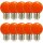 10 x LED Leuchtmittel Tropfen Kugel 2W E27 360° ORANGE