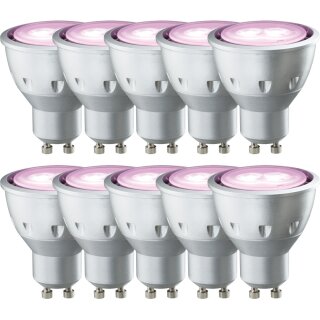 10 x Paulmann LED Leuchtmittel Reflektor 5W GU10 Rose 30°