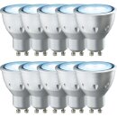10 x Paulmann LED Leuchtmittel Reflektor 5W GU10 Ice Blue ultra kalt 30°
