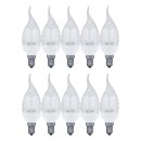 10 x Paulmann ESL Energiesparlampe Kerze 7W E14 Windstoß cosy gedreht satin matt warmweiß 2700K