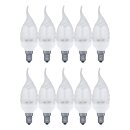 10 x Paulmann ESL Energiesparlampe Kerze 7W E14 Windstoß cosy gedreht satin matt warmweiß 2700K