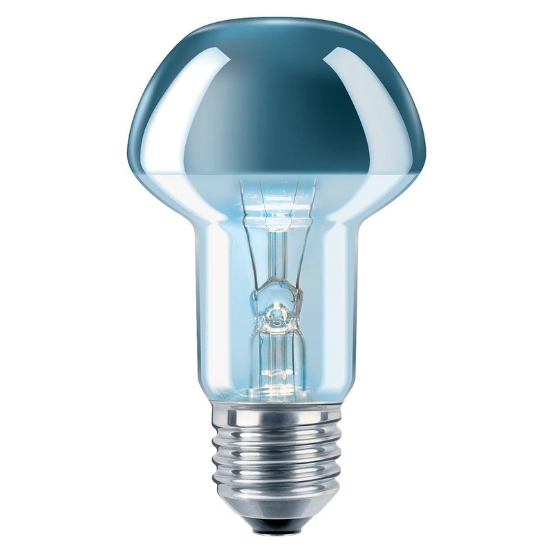 Philips Kopfspiegellampe 60W E27 Glühlampe Silber 60-Watt kuppenverspiegelt 