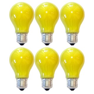 6 x LED Filament Leuchtmittel Birnenform Anti Insekten 5W E27 Gelb