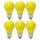 6 x LED Filament Leuchtmittel Birnenform Anti Insekten 5W E27 Gelb