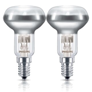 2 x Philips Eco Halogen Spot R50 18W = 25W E14 Reflektor EcoClassic 30° dimmbar