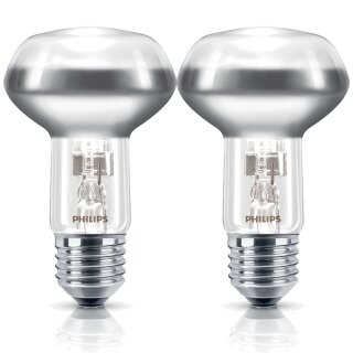 2 x Philips Eco Halogen Reflektor R63 42W = 55W / 60W E27 matt Glühbirne Glühlampe EcoClassic