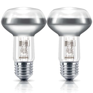 2 x Philips Eco Halogen Reflektor R63 42W = 55W / 60W E27 matt Glühbirne Glühlampe EcoClassic