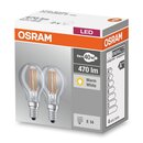 2 x Osram LED Filament Leuchtmittel Tropfen 4W = 40W E14 klar warmweiß 2700K