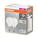2 x Osram LED Filament Leuchtmittel Tropfen 4W = 40W E14 Matt warmweiß 2700K