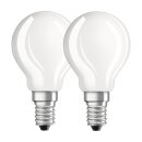 2 x Osram LED Filament Leuchtmittel Tropfen 4W = 40W E14 Matt warmweiß 2700K