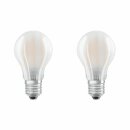 2 x Osram LED Leuchtmittel Base Classic A Birnenform 4W = 40W E27 matt 470lm warmweiß 2700K