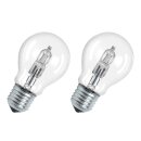 2 x OSRAM Halogen Eco Glühbirne 20W = 25W 230V E27 Classic A 64541