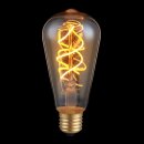 LED Spiral Filament Edison Leuchtmittel 5W E27 ST64 extra warmweiß 1800K DIMMBAR