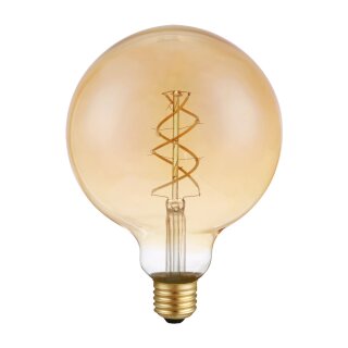 LED Spiral Filament Globe G125 5W = 21W E27 extra warmweiß 1800K DIMMBAR