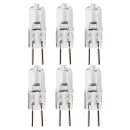 6 x Halogen Stiftsockellampe 50W GY6,35 12V Klar...