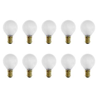 10 x Tropfen Kugel Glühbirne 25W B15d matt 25 Watt Glühlampe Glühbirnen