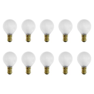 10 x Tropfen Kugel Glühbirne 25W B15d matt 25 Watt Glühlampe Glühbirnen