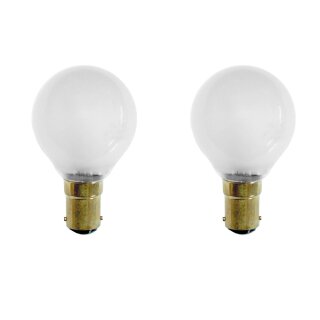 2 x Tropfen Kugel Glühbirne 25W B15d matt 25 Watt Glühlampe Glühbirnen