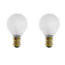 2 x Tropfen Kugel Glühbirne 25W B15d matt 25 Watt...
